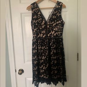 Love...Ady Black x Nude Eyelet Lace Dress